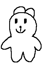A crude M.S. Paint drawing of my best friend, my Teddy bear.